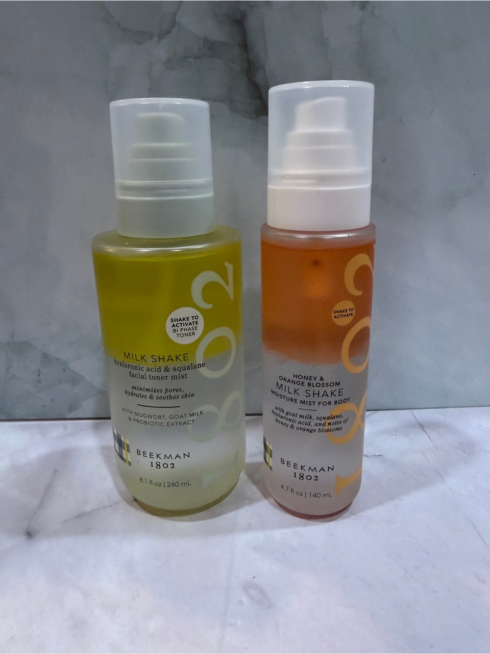 Beekman 1802 Milk Shake Facial Toner Mist + Honey Orange Blossom Body Mist – NEW